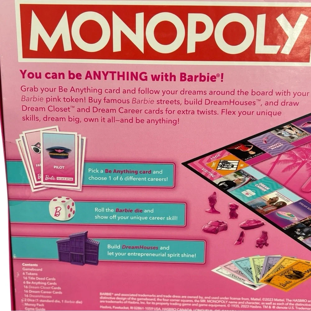 Barbie Monopoly Board Game‎ NEW